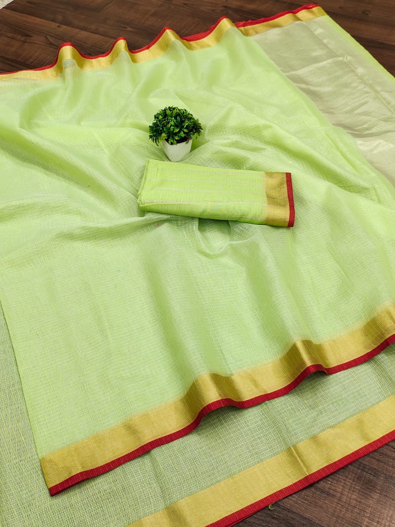 Gc Kota Doriya With Zari Border Daily Wear Saree Wholesale Price In Surat